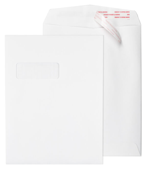 9 x 12 Open End Window Envelope Zip Stick